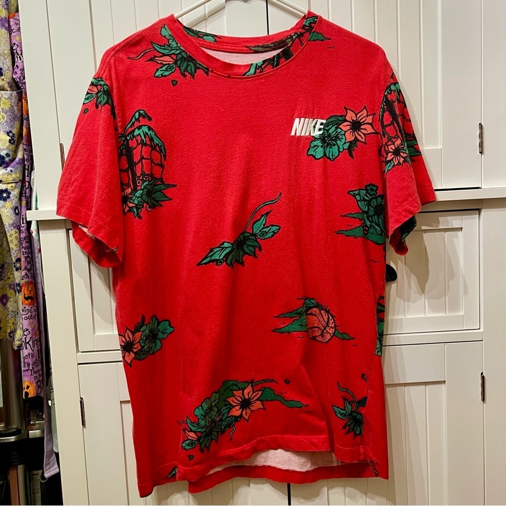 Nike Hoop Island Allover Print Basketball Floral Hawaiian T-Shirt